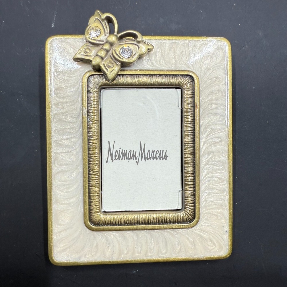 Jay Strongwater Mini Butterfly Photo Frame Neiman Marcus 2" x 1.75" Enamel
